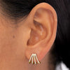 Wholesale Punk Style Geometric Earrings 925 Sterling Silver 14K Gold Plated