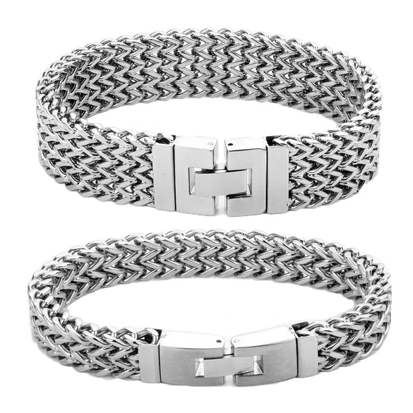 Wholesale Punk Style Geometric Titanium Steel Welding Polishing Bracelet For Men And Unisex