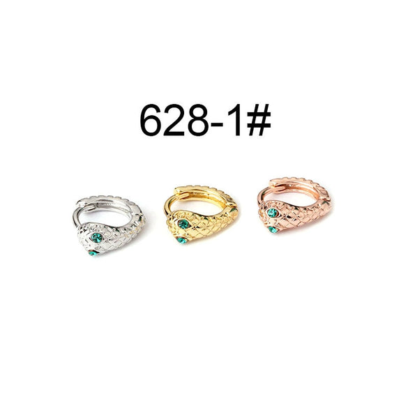 Wholesale Punk Style Metal Animal Snakeshaped Electroplated Rose Gold Women's Earrings