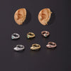 Wholesale Punk Style Metal Animal Snakeshaped Electroplated Rose Gold Women's Earrings