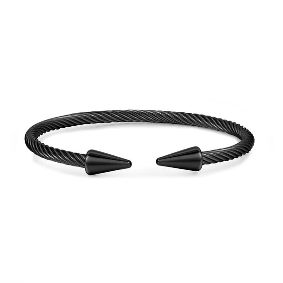 Wholesale Punk Style Open Titanium Steel Geometric Nail Bracelet Unisex
