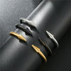 Wholesale Punk Style Open Titanium Steel Geometric Nail Bracelet Unisex