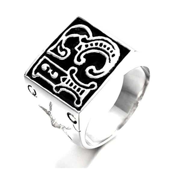 Wholesale Punk Style Stainless Steel Ring With Letters Numbers Text And Polish For Men And Women