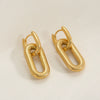 Wholesale Punk Style Stainless Steel Square Geometric Electroplated Earrings For Women