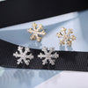 Wholesale Pure Copper Mini Snowflake And Star Pattern Electroplated Earrings For Women And Men
