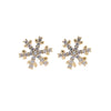 Wholesale Pure Copper Mini Snowflake And Star Pattern Electroplated Earrings For Women And Men