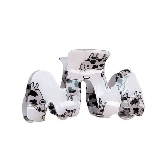 Wholesale Pvc Cartoon Animal Style Square Semiround Hollow Baking Paint Hair Gripper Clip Jewelry