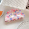 Wholesale Pvc Cartoon Flamingo Hair Accessories Spring And Summer Fresh Clip Floral Hairpin With Baking Paint Square Semicircle Shark Clip For Girls