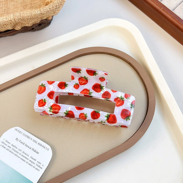 Wholesale Pvc Handmade Flower Hair Clip For Women Sweet Elegant Style Gradient Candy Color Suitable For Spring And Summer