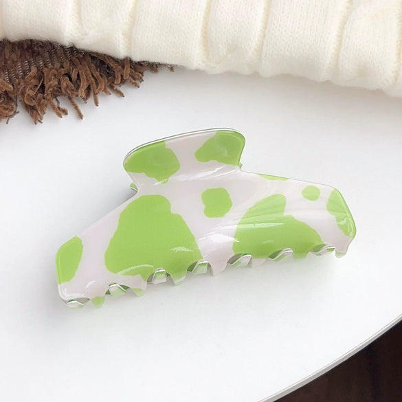 Wholesale Pvc Handmade Retro Zebra Pattern Hair Grab Clip For Women