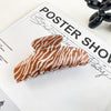 Wholesale Pvc Handmade Retro Zebra Pattern Hair Grab Clip For Women