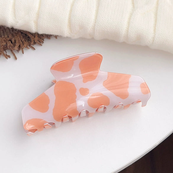 Wholesale Pvc Handmade Retro Zebra Pattern Hair Grab Clip For Women