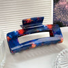 Wholesale Pvc Handmade Simple Geometric Semiround Square Hair Grab Clips For Women