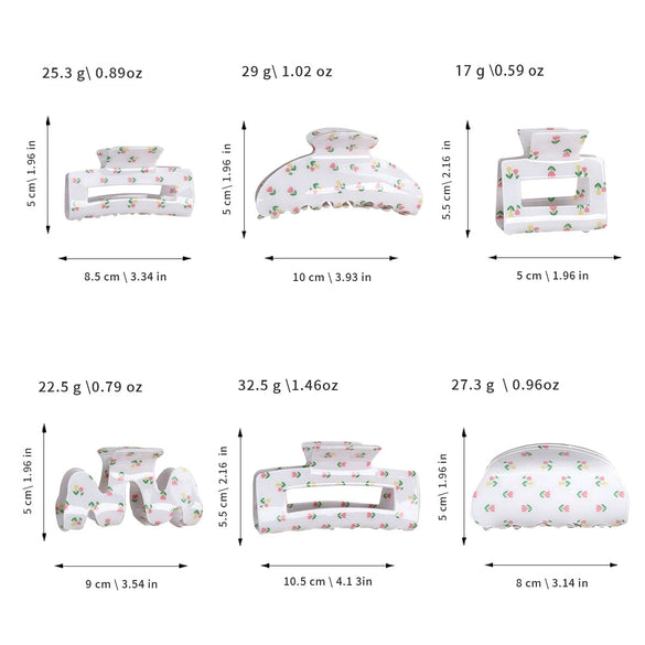 Wholesale Pvc Sweet Floral Tulip Shark Clip Hair Accessories For Women With Baking Paint