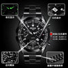 Wholesale Quartz Multifunctional Threeeye Chronograph Waterproof Business Men's Watch With Alloy Strap And Case And Mineral Strengthened Glass Mirror