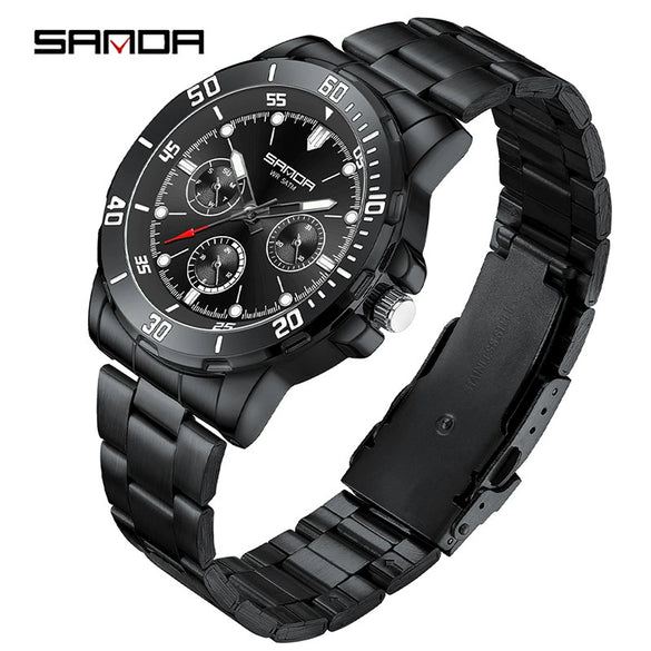 Wholesale Quartz Watch Alloy Alloy And Stainless Steel Material Round Shape Fashionable Men's Business Watch