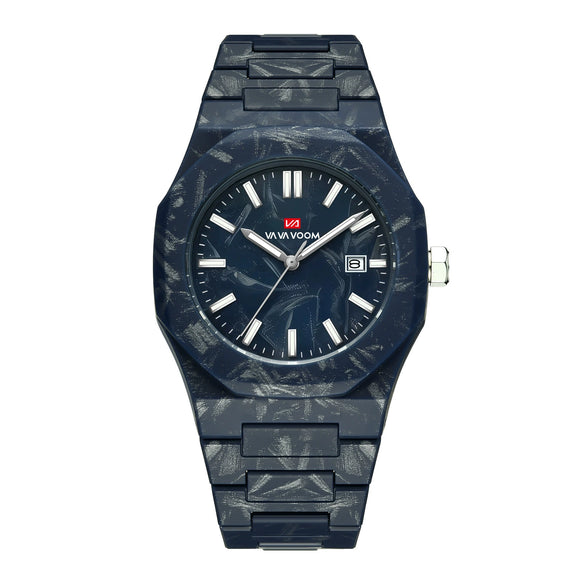 Wholesale Quartz Watch Alloy Plastic Stainless Steel Round Dial Marble Pattern Business Style Men's Watch