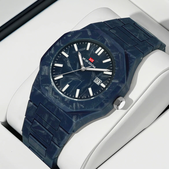 Wholesale Quartz Watch Alloy Plastic Stainless Steel Round Dial Marble Pattern Business Style Men's Watch