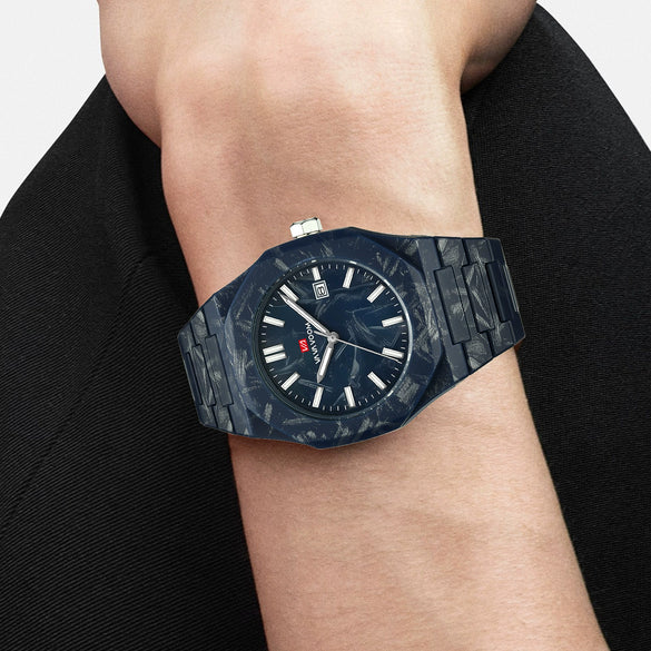 Wholesale Quartz Watch Alloy Plastic Stainless Steel Round Dial Marble Pattern Business Style Men's Watch