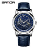 Wholesale Quartz Watch Men Fashion Trend Zinc Alloy Case Comfortable Leather Strap Round Luminous Rotating Dial