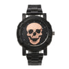 Wholesale Quartz Watch With Steel Strap Alloy Case Round Dial And Skull Design For Men