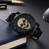 Wholesale Quartz Watch With Steel Strap Alloy Case Round Dial And Skull Design For Men