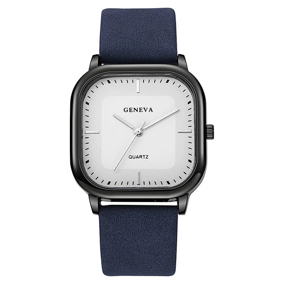 Wholesale Quartz Watches Alloy Case Imitation Leather Strap Square Dial Casual Style For Men