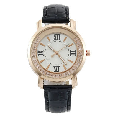 Wholesale Quartz Women's Watch Alloy Case Imitation Leather Strap Round Dial Leisure Style