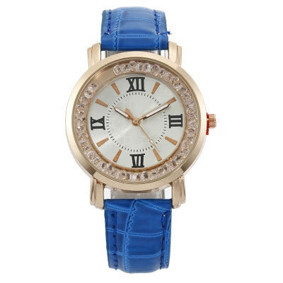 Wholesale Quartz Women's Watch Alloy Case Imitation Leather Strap Round Dial Leisure Style