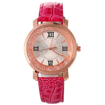 Wholesale Quartz Women's Watch Alloy Case Imitation Leather Strap Round Dial Leisure Style