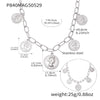 Wholesale Queen Portrait Doublesided Multiround Pendant Necklace Stainless Steel Titanium Steel Geometric Pattern Furnace Vacuum Electroplating For Women