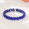 Wholesale Rainbow Enamel Alloy Love Heart Shaped Elastic Bracelet With Diamond Treatment