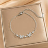 Wholesale Real Gold Electroplated Adjustable Bow Bracelet Inlaid With Zirconium For Women Light Luxury Style