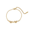 Wholesale Real Gold Electroplated Adjustable Bow Bracelet Inlaid With Zirconium For Women Light Luxury Style