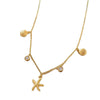 Wholesale Real Gold Electroplated Animal Zodiac Pattern Titanium Steel O Word Chain Necklace For Women
