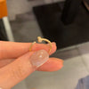 Wholesale Real Gold Electroplated Copper Geometric Zircon Nail Opening Ring For Women
