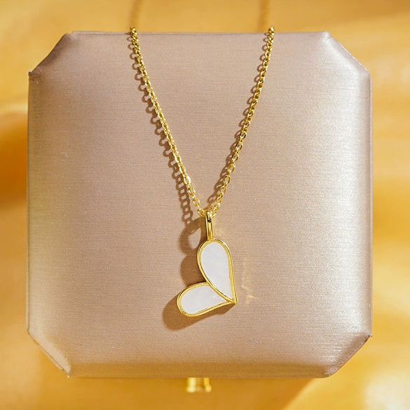 Wholesale Real Gold Electroplated Geometric Pattern Titanium Steel And Copper Necklace With Zircon And Pearl For Women Elegant Light Luxury Jewelry