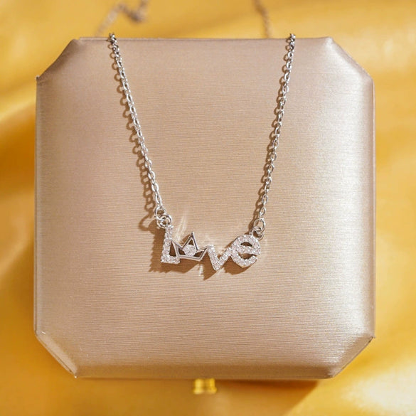 Wholesale Real Gold Electroplated Geometric Pattern Titanium Steel And Copper Necklace With Zircon And Pearl For Women Elegant Light Luxury Jewelry