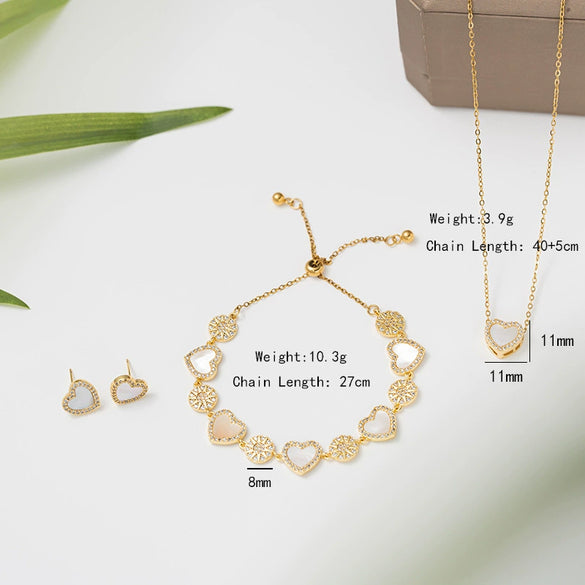 Wholesale Real Gold Electroplated Simple Geometric Love Heart Wings Titanium Steel And Copper Cross Chain Necklace For Women