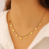 Wholesale Real Gold Plated Stainless Steel Necklace With Fivepointed Star Cross Heart And Tassel Pendants For Women And Teenagers