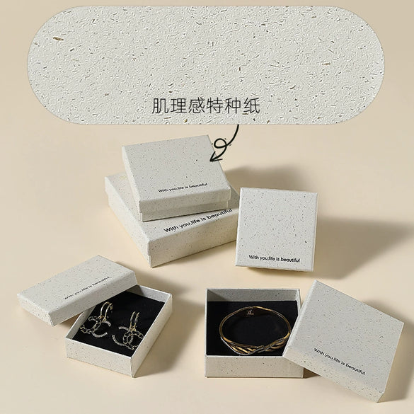 Wholesale Recycled Paper Jewelry Packaging Box For Ring And Necklace With Heaven And Earth Cover