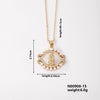 Wholesale Religious Accessories Necklace Copper Micropaved Zircon Cartoon Characters Pendant Electroplated