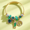Wholesale Religious Butterfly Adjustable Bracelet With Rhinestones Zinc Alloy Electroplated Vintage Fashion Hand Jewelry