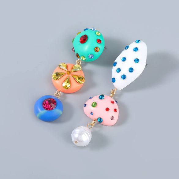 Wholesale Resin Acrylic Imitation Pearl Geometric Earrings For Women