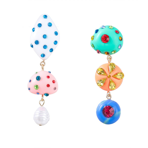 Wholesale Resin Acrylic Imitation Pearl Geometric Earrings For Women