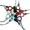 Wholesale Resin Acrylic Pendant Necklace With Leather Rope Chain Geometric Style For Women