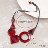 Wholesale Resin Acrylic Pendant Necklace With Leather Rope Chain Geometric Style For Women