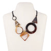 Wholesale Resin Acrylic Pendant Necklace With Leather Rope Chain Geometric Style For Women