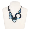 Wholesale Resin Acrylic Pendant Necklace With Leather Rope Chain Geometric Style For Women