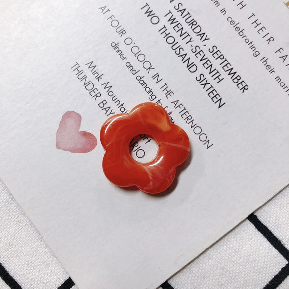 Wholesale Resin And Plastic Flower Earrings Accessories With Environmental Protection Treatment For Diy Jewelry